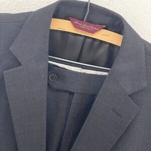Pronto Uomo Couture Suit Mens 42R 37x31 Super 120s Wool Charcoal Grey Italy